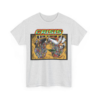 Crisis on Infinite Earths T-Shirt - George Perez & Jerry Ordway Art - The Monitor's Satellite - DC Comics