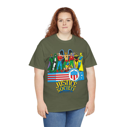 Justice Society of America T-Shirt - Amazing George Perez Art - History of the DC Universe - DC Comics - Dr Fate, Sandman, Flash, Hourman, Spectre, Hawkman