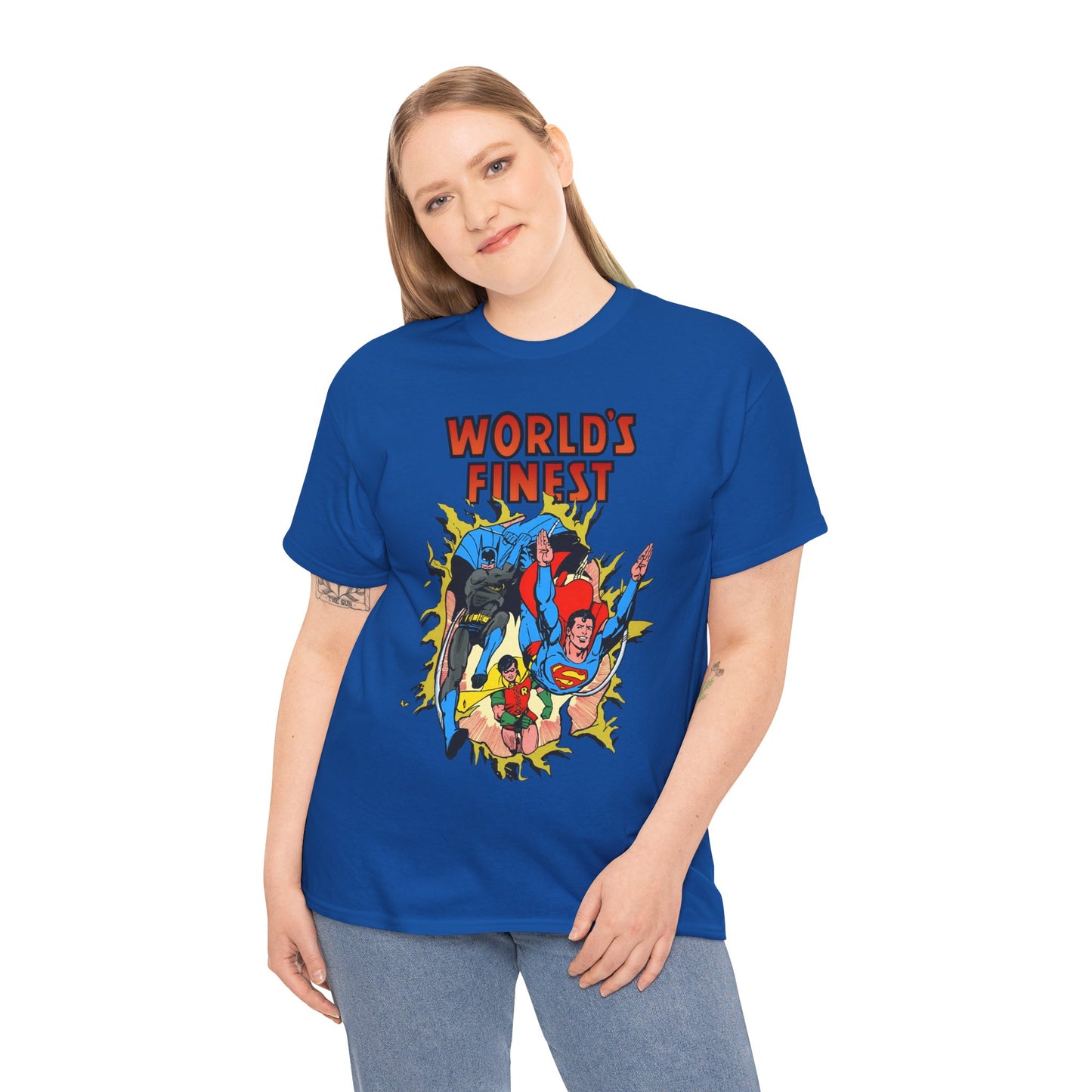 World's Finest T-Shirt - George Perez Art - Superman, Batman, Robin - DC Comics