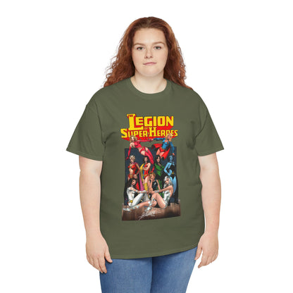 Legion of Super-Heroes T-Shirt - George Perez Art - Saturn Girl, Supergirl, Dream Girl, Shadow Lass, Phantom Girl - The Super Woman of LOSH - DC Comics