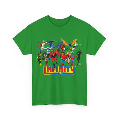 Infinity Inc Shirt - Tom Grummett Art - Jade, Obsidian, Huntress, Power Girl, Fury, Silver Scarab, Wildcat, Star-Spangled Kid - JSA Successors - DC Comics