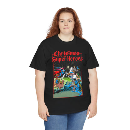 Christmas With the DC Super-Heroes T-Shirt - José Luis García-López Art - Superman, Batman, Jonah Hex, Legion of Super-Heroes - DC Comics