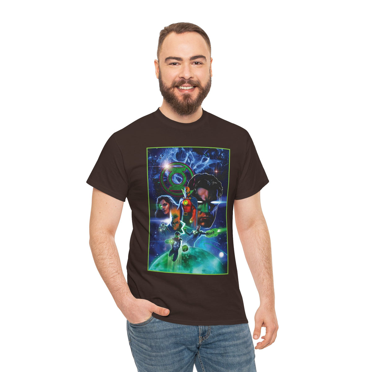 Green Lantern T-Shirt - Liam Sharp Art - Alan Scott, Hal Jordan, Kyle Rayner - DC Comics