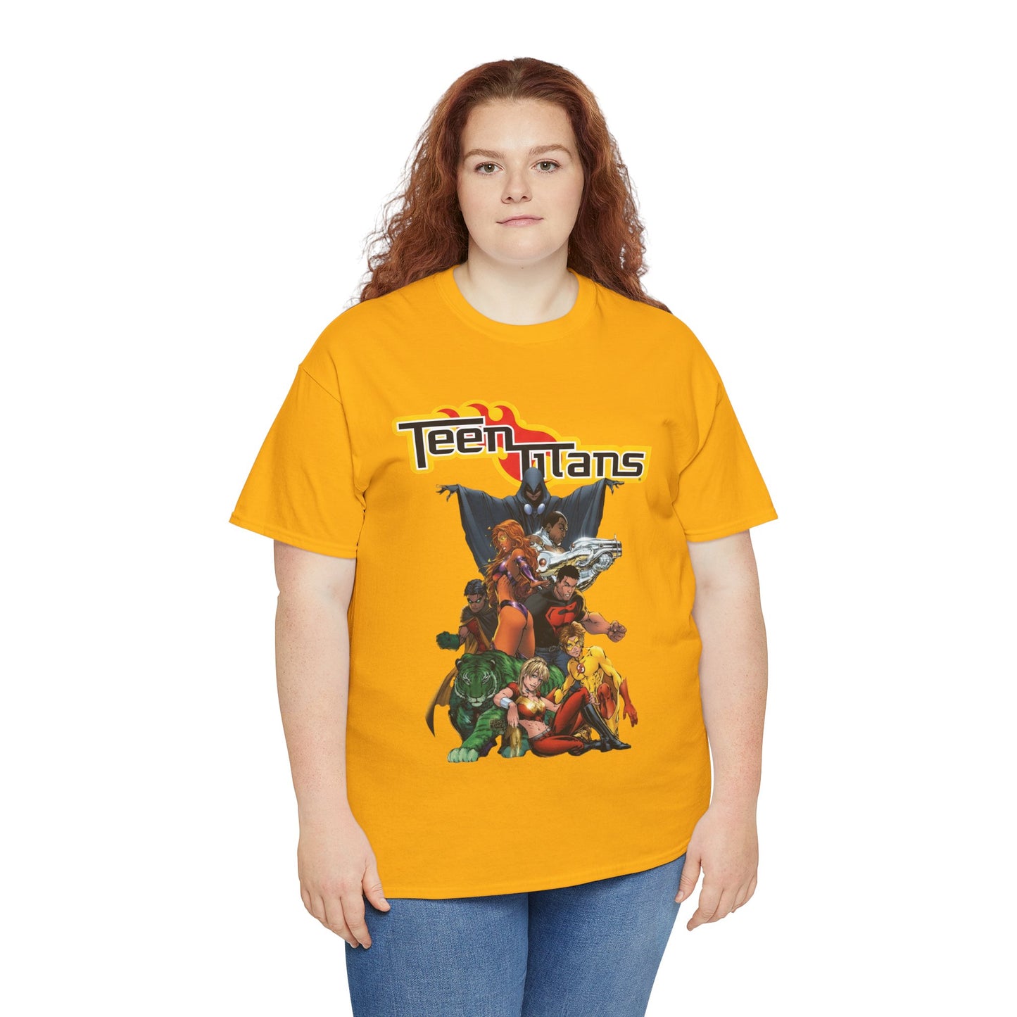 Teen Titans T-Shirt - Michael Turner Art - Cyborg, Raven, Wonder Girl, Superboy, Robin, Starfire - DC Comics