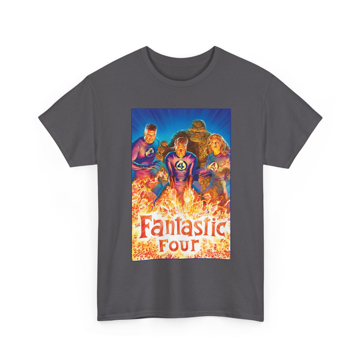 Fantastic Four T-Shirt - Alex Ross Art - Mr. Fantastic, Invisible Woman, Human Torch, The Thing - Marvel Comics
