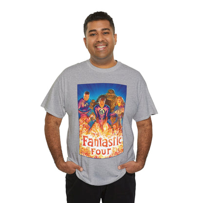 Fantastic Four T-Shirt - Alex Ross Art - Mr. Fantastic, Invisible Woman, Human Torch, The Thing - Marvel Comics