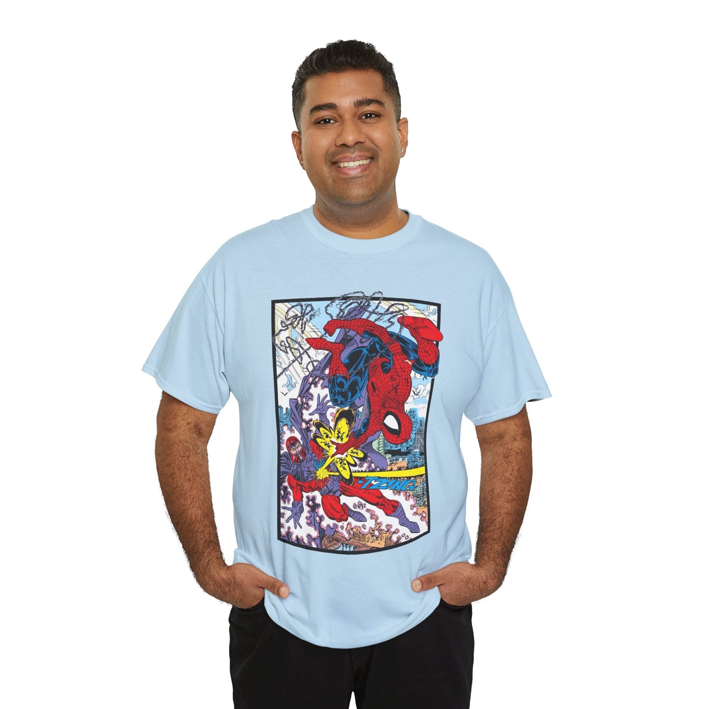 Spider-Man Vs Magneto T-Shirt - Erik Larsen Art - Marvel Comics