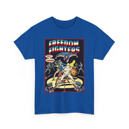 Freedom Fighters T-Shirt - 70s Series - Uncle Sam, The Ray, Phantom Lady, Doll Man, Black Condor, Human Bomb - DC Comics