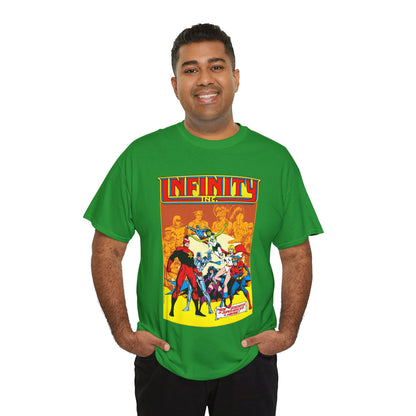 Infinity, Inc T-Shirt - Jerry Ordway Art - Silver Scarab, Huntress, Power Girl, Star-Spangled Kid, Fury, Jade - DC Comics - 1980s JSA Spin-Off Series