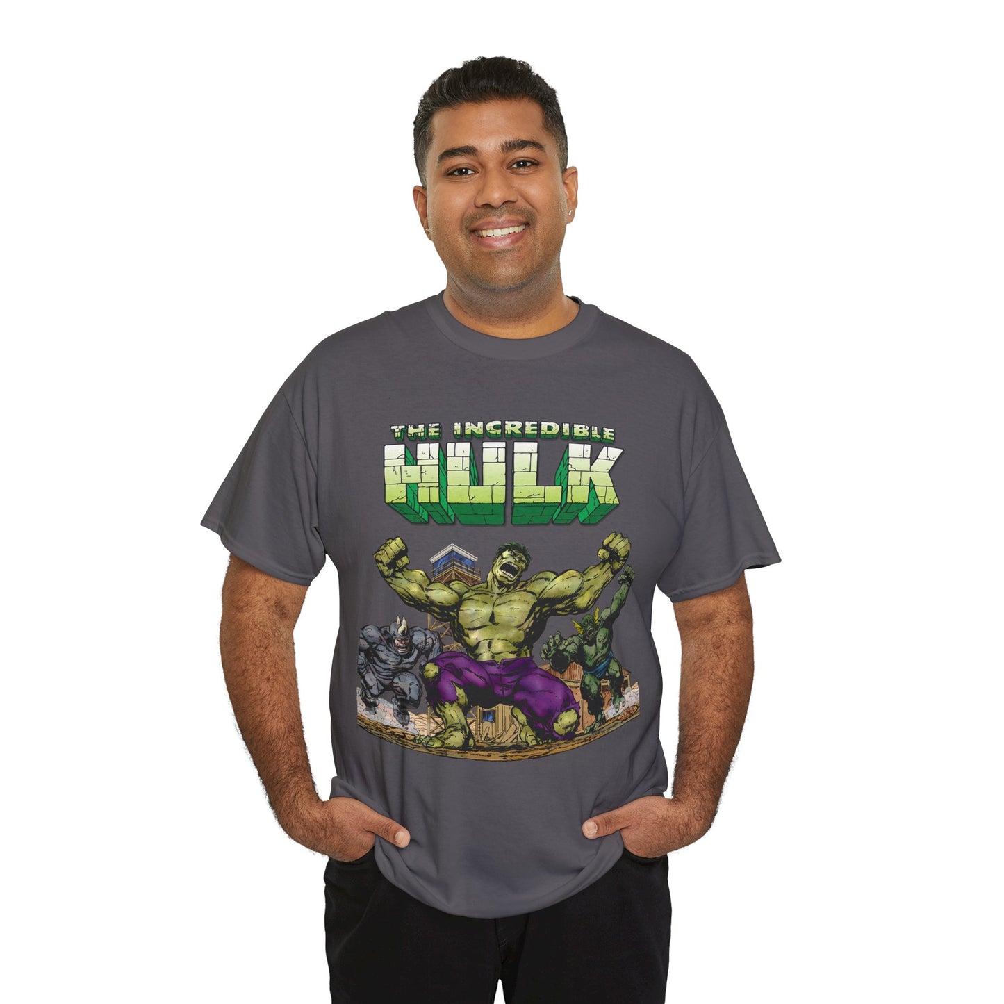 Incredible Hulk T-Shirt - Classic John Byrne Art - Rhino, Abomination - Marvel Comics - Bruce Banner