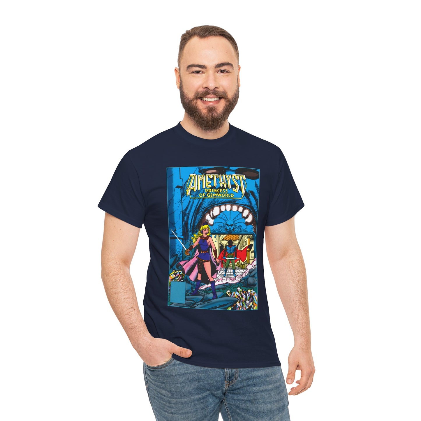 Amethyst, Princess of Gemworld T-Shirt - George Perez & Ernie Colon Art - The Last Battle Vs Dark Opal - DC Comics