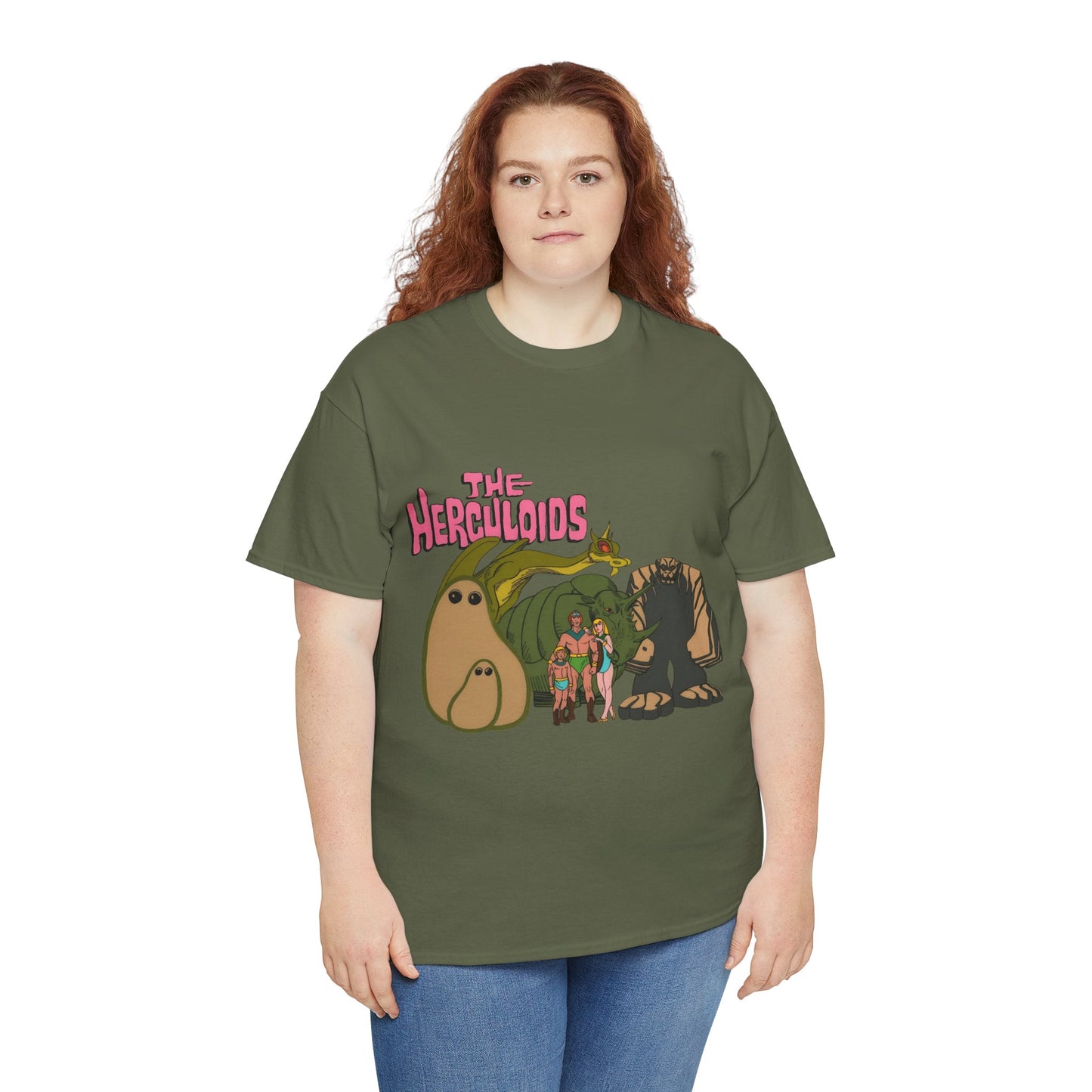 Herculoids T-Shirt - Popular 1960s Hanna-Barbera Cartoon - Zandor, Tara, Dorno, Gloop & Gleep - Amzot - Alex Toth Designs