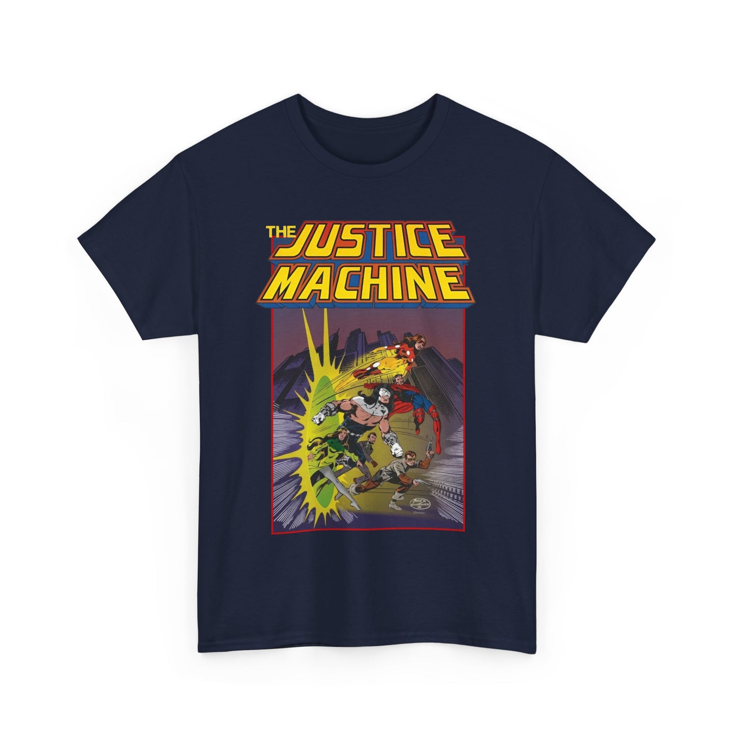 Justice Machine T-Shirt - John Byrne Art - Comico Comics