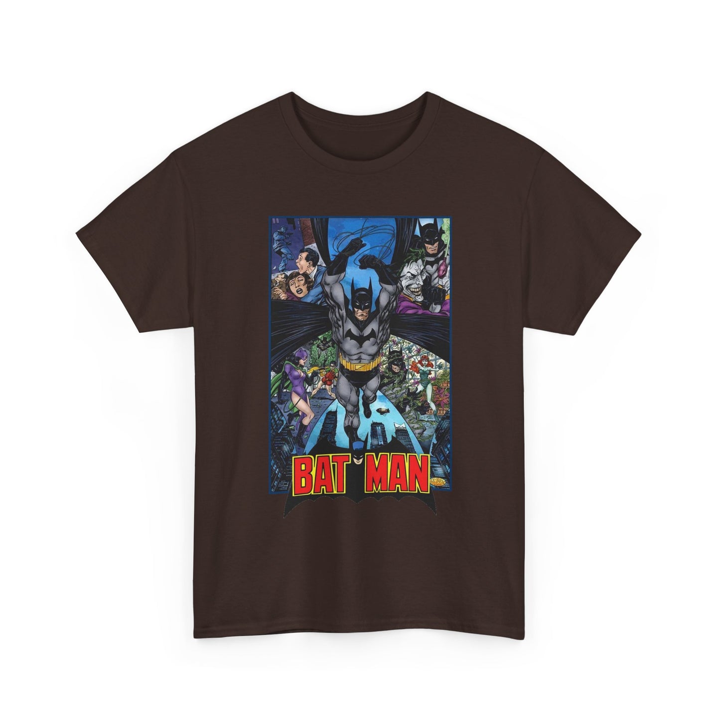 Batman T-Shirt - John Byrne Art - Joker, Catwoman, Poison Ivy - Caped Crusader - DC Comics