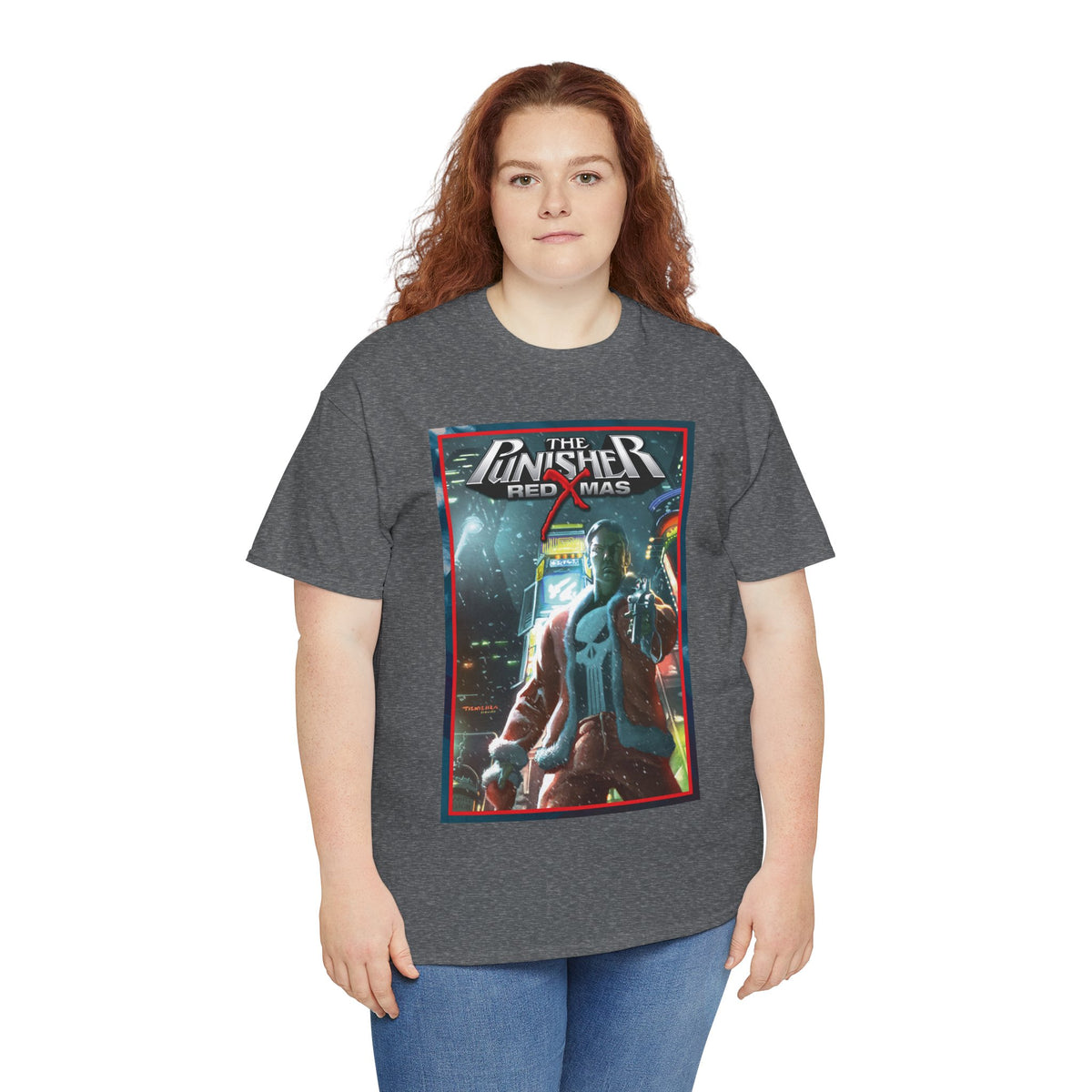 Punisher: Red Xmas T-Shirt - Mark Texeira Art - Marvel Comics