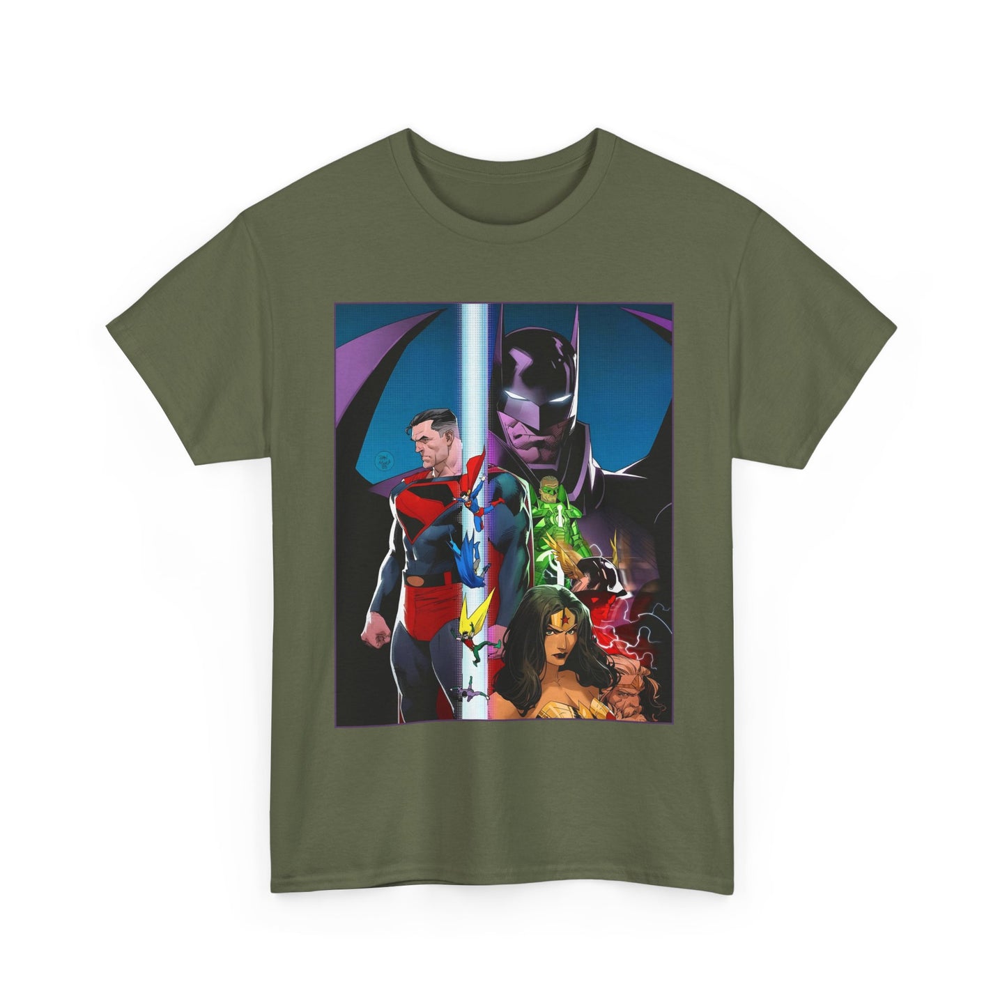 Kingdom Come T-Shirt - Dan Mora Art - Batman/Superman World's Finest Cover - Superman, Batman, Wonder Woman, Green Lantern, Robin, Flash - DC Comics