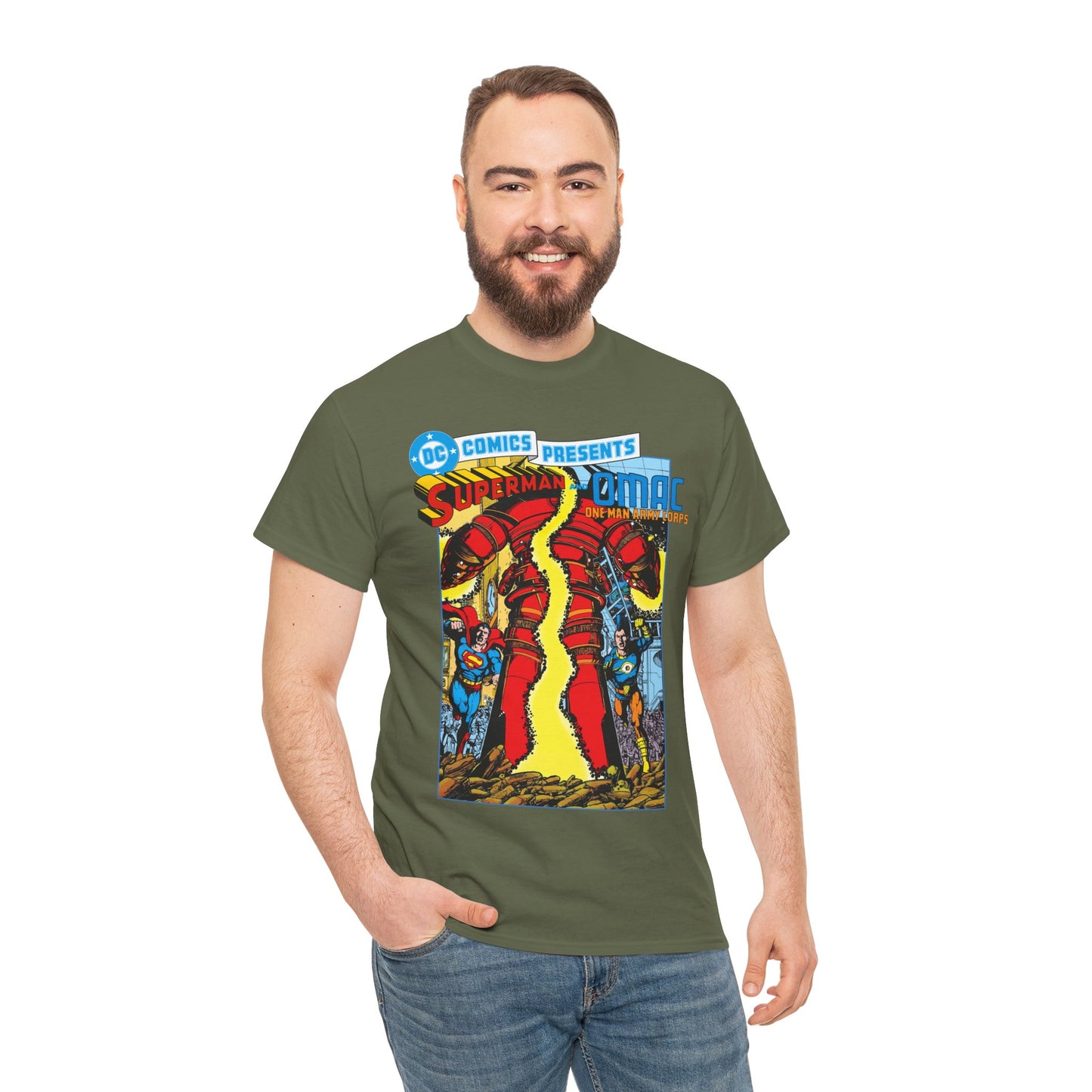 DC Comics Presents #61 T-Shirt - George Perez Art - Superman & OMAC Team-Up - DC Comics