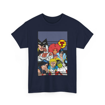 New Teen Titans T-Shirt - George Perez Painted Art - Nightwing, Wonder Girl, Raven, Jericho, Cyborg, Starfire, Changeling - DC Comics