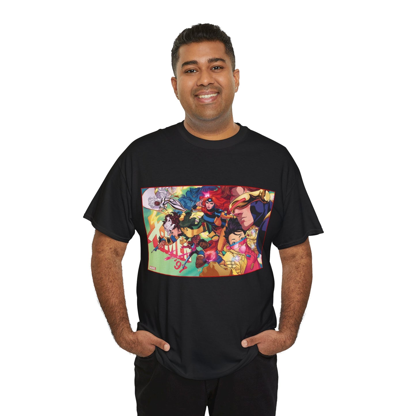 X-Men '97 T-Shirt - Russell Dauterman Art - Cyclops, Jean Grey, Rogue, Storm, Jubilee, Beast, Gambit, Bishop, Wolverine - Marvel Comics