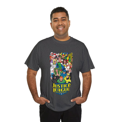 Justice League International T-Shirt - DC Comics - JLI - Kevin Maguire Art - Blue Beetle, Booster Gold, Martian Manhunter, Captain Atom
