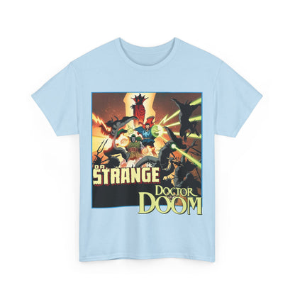 Dr Strange & Doctor Doom T-Shirt - Mike Mignola Art - Triumph & Torment - 1980s Graphic Novel Fighting Mephisto - Marvel Comics