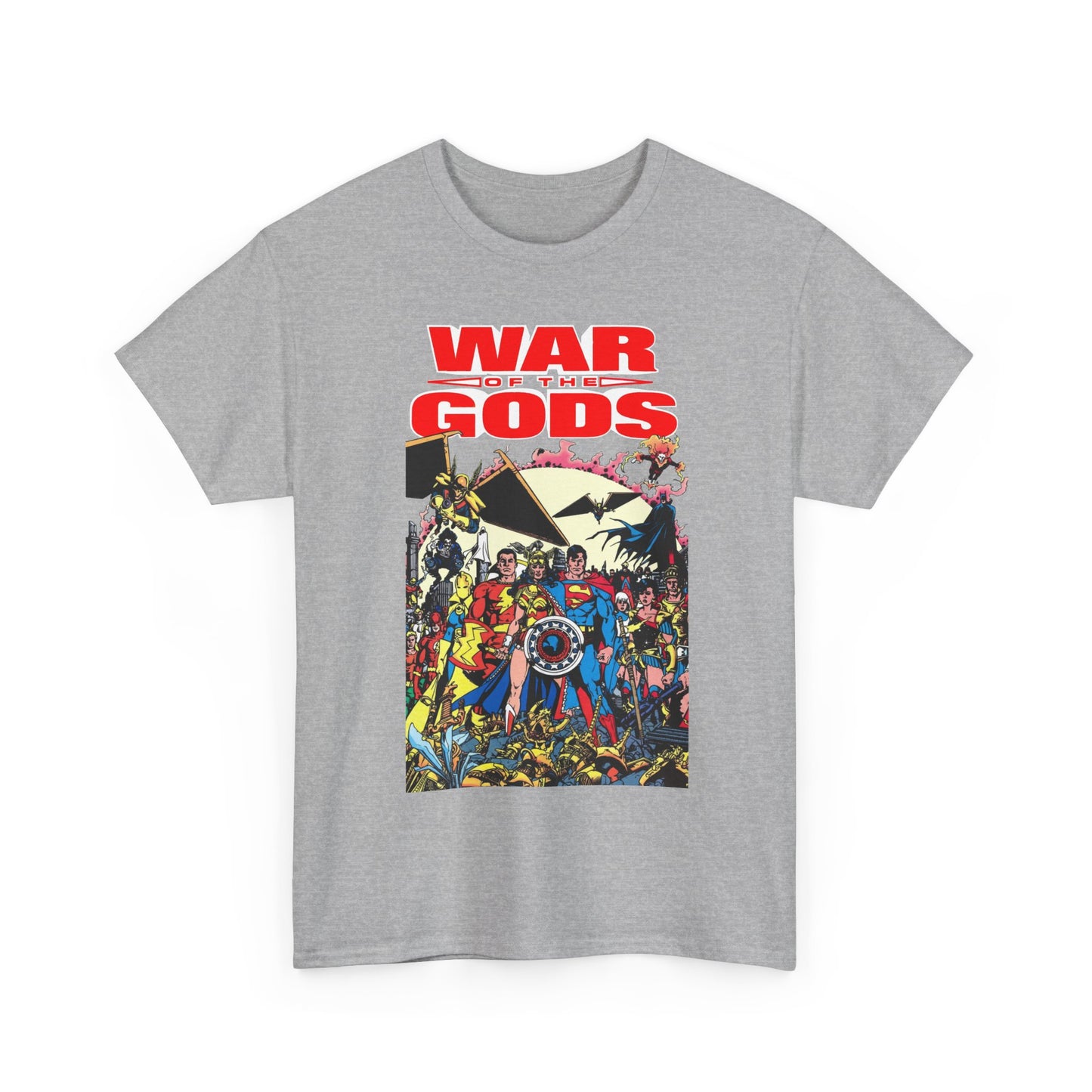 War of the Gods T-Shirt - George Perez Art - Wonder Woman Story - Superman, Captain Marvel, Hawkman, Firestorm, Dr Fate, Troia, Lobo, Batman - DC Comics