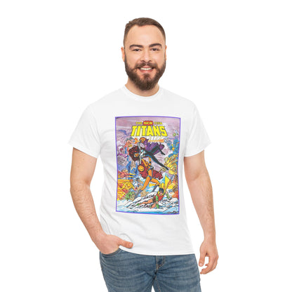 New Teen Titans T-Shirt - George Perez Art - Starfire Vs Blackfire - Omega Man - Annual #1 Cover - DC Comics