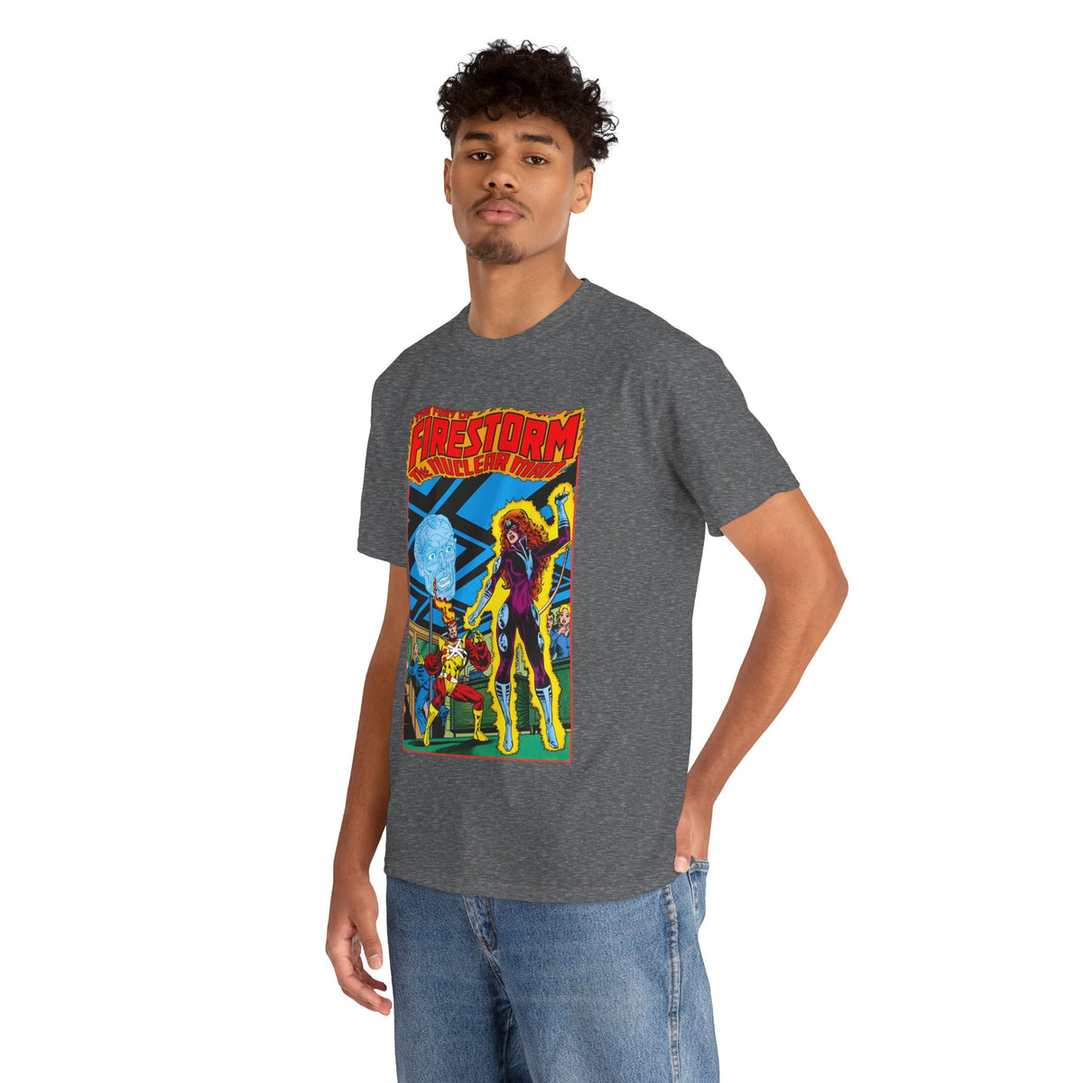 Fury of Firestorm T-Shirt - Pat Broderick Art - Vs Plastique - #7 Cover Art - DC Comics