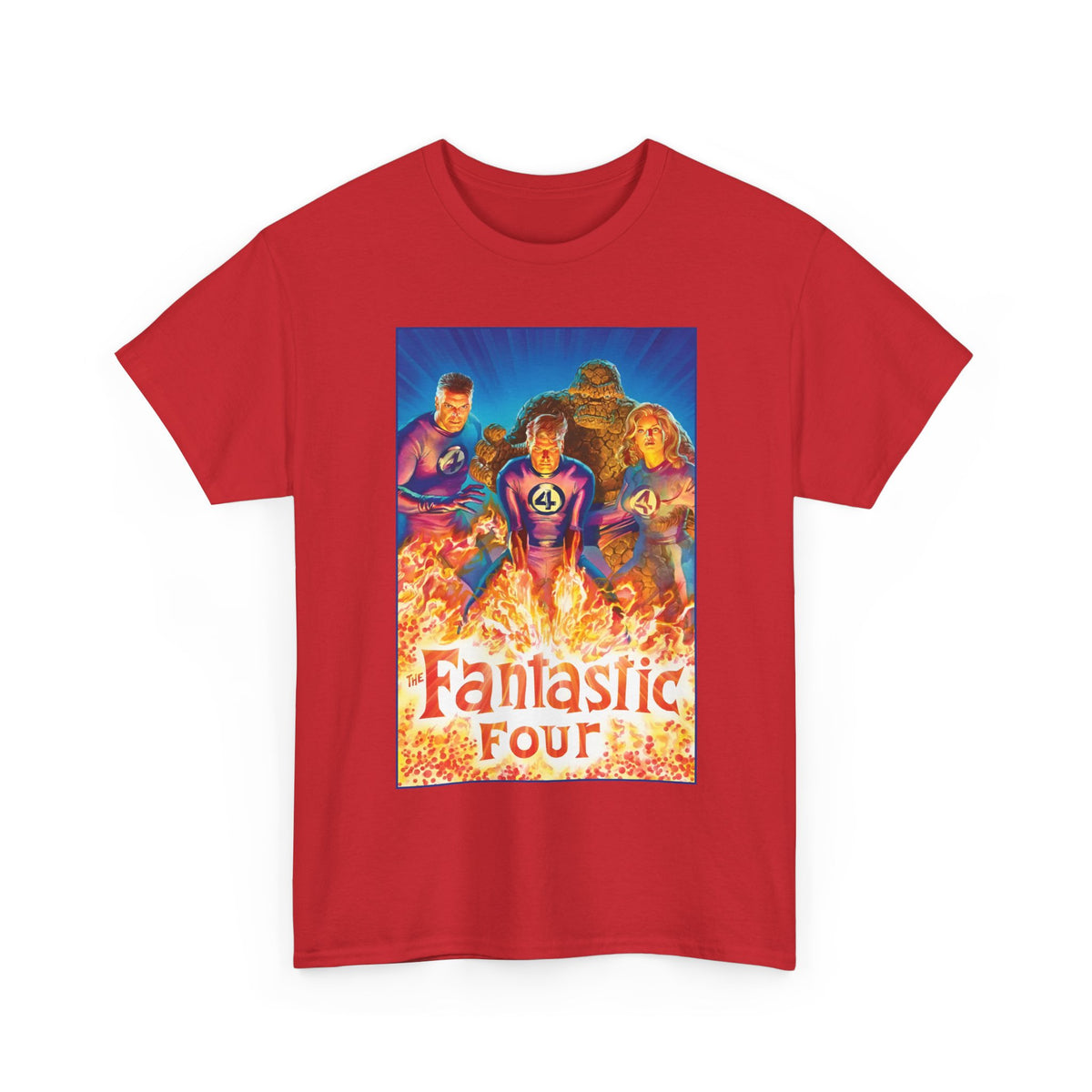 Fantastic Four T-Shirt - Alex Ross Art - Mr. Fantastic, Invisible Woman, Human Torch, The Thing - Marvel Comics