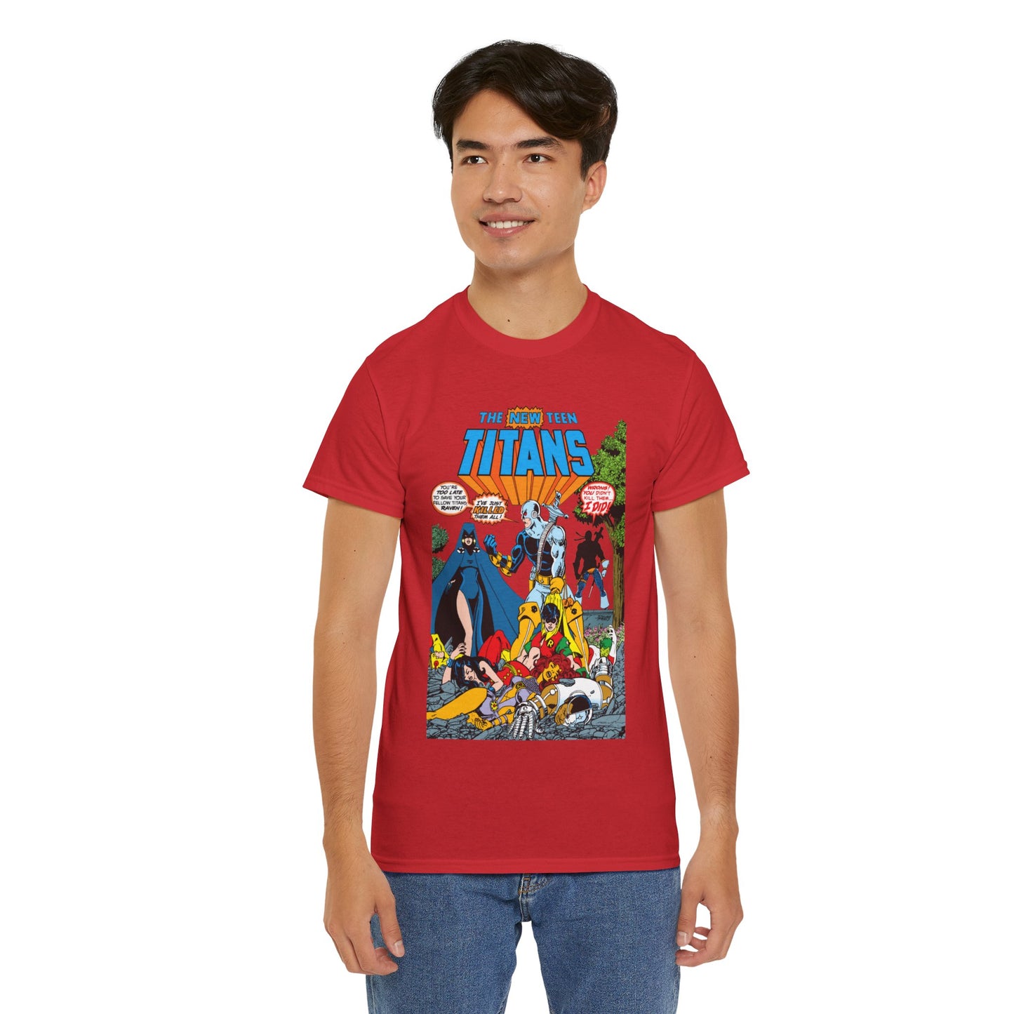New Teen Titans T-Shirt - George Perez Art - #2 Cover Art - Deathstroke & Ravager - DC Comics