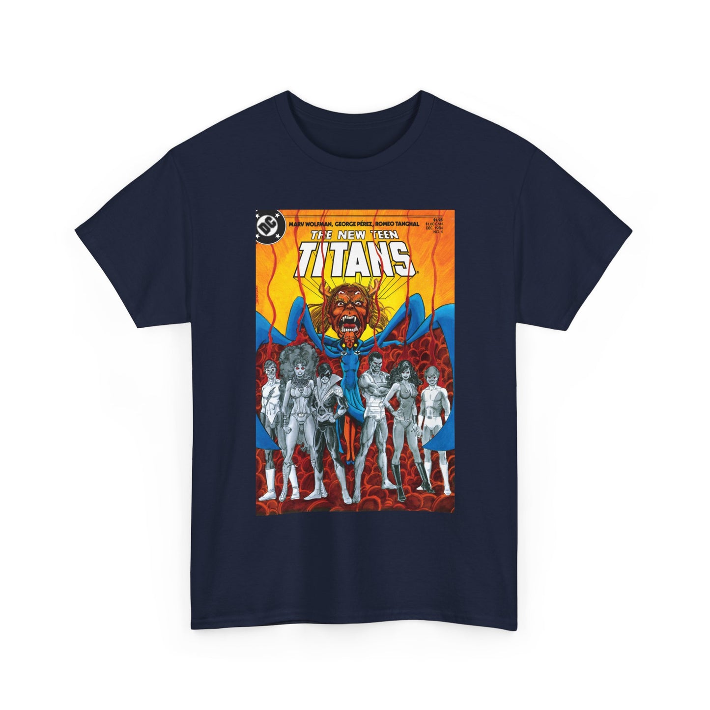 New Teen Titans #4 T-Shirt - George Perez Art - Trigon the Terrible - DC Comics