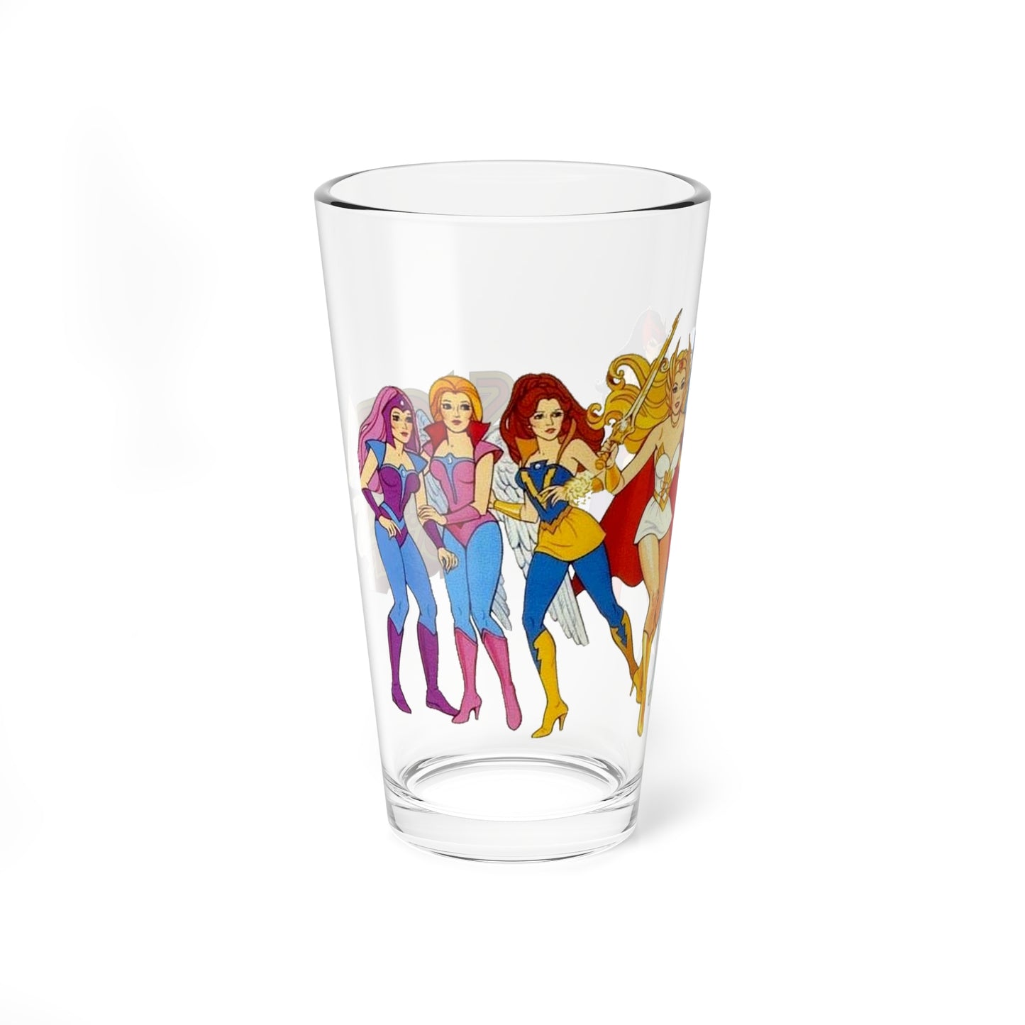 She-Ra Princess of Power Pint Glass, 16oz - Catra, Angella, Frosta, Glimmer - Filmation Cartoon - He-Man Connection