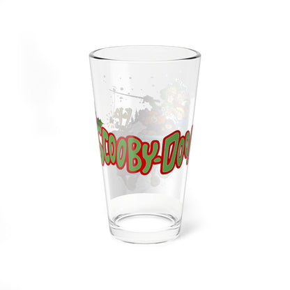 Scooby Doo Christmas Pint Glass, 16oz - Mystery Inc - Hanna-Barbera Cartoon - Festive Holiday Barware