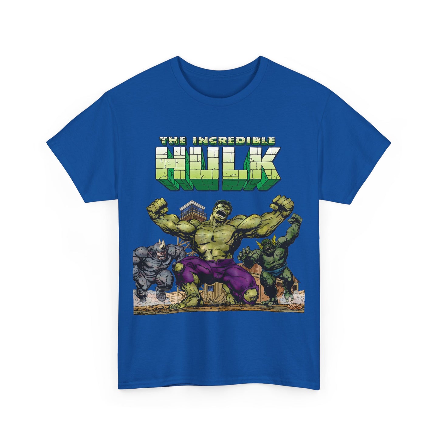Incredible Hulk T-Shirt - Classic John Byrne Art - Rhino, Abomination - Marvel Comics - Bruce Banner
