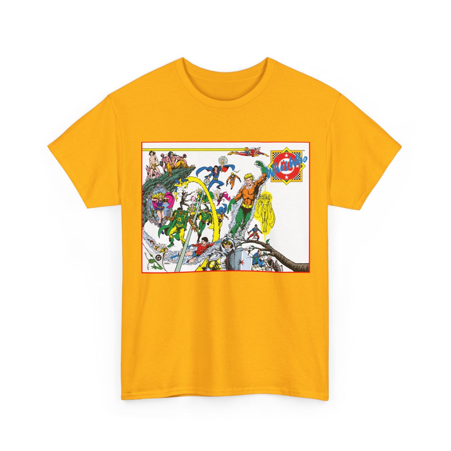 Who's Who in the DC Universe T-Shirt - George Perez Art - #1 Cover - Aquaman, Arion, Amazing Man, Amethyst - DC Comics