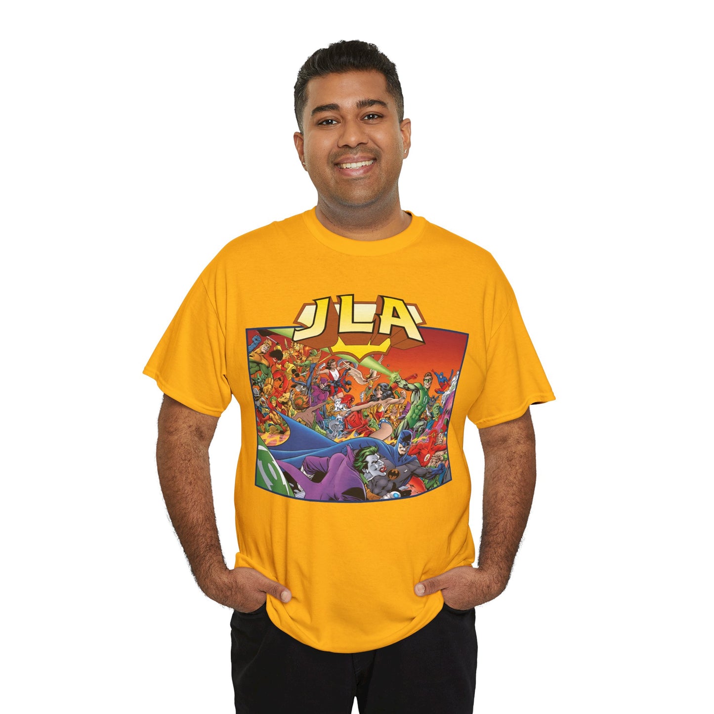 JLA: The Nail T-Shirt - Alan Davis Art - Green Lantern, Batman, Wonder Woman, Flash - DC Comics