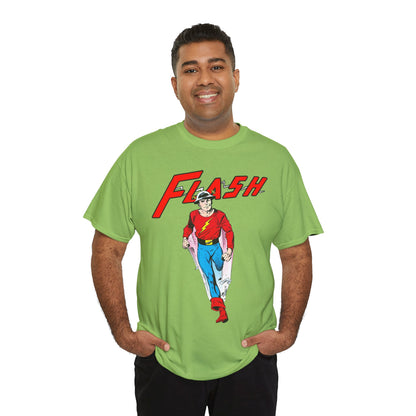 Golden Age Flash T-Shirt - John Byrne Art - Justice Society/JSA Member - Jay Garrick - Speedster