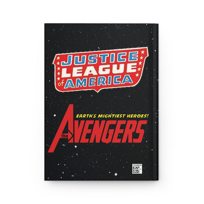 Avengers Vs Justice League Hardcover Journal - 150 Lined Pages, George Perez Art - Superman, Captain America, Iron Man, Green Lantern
