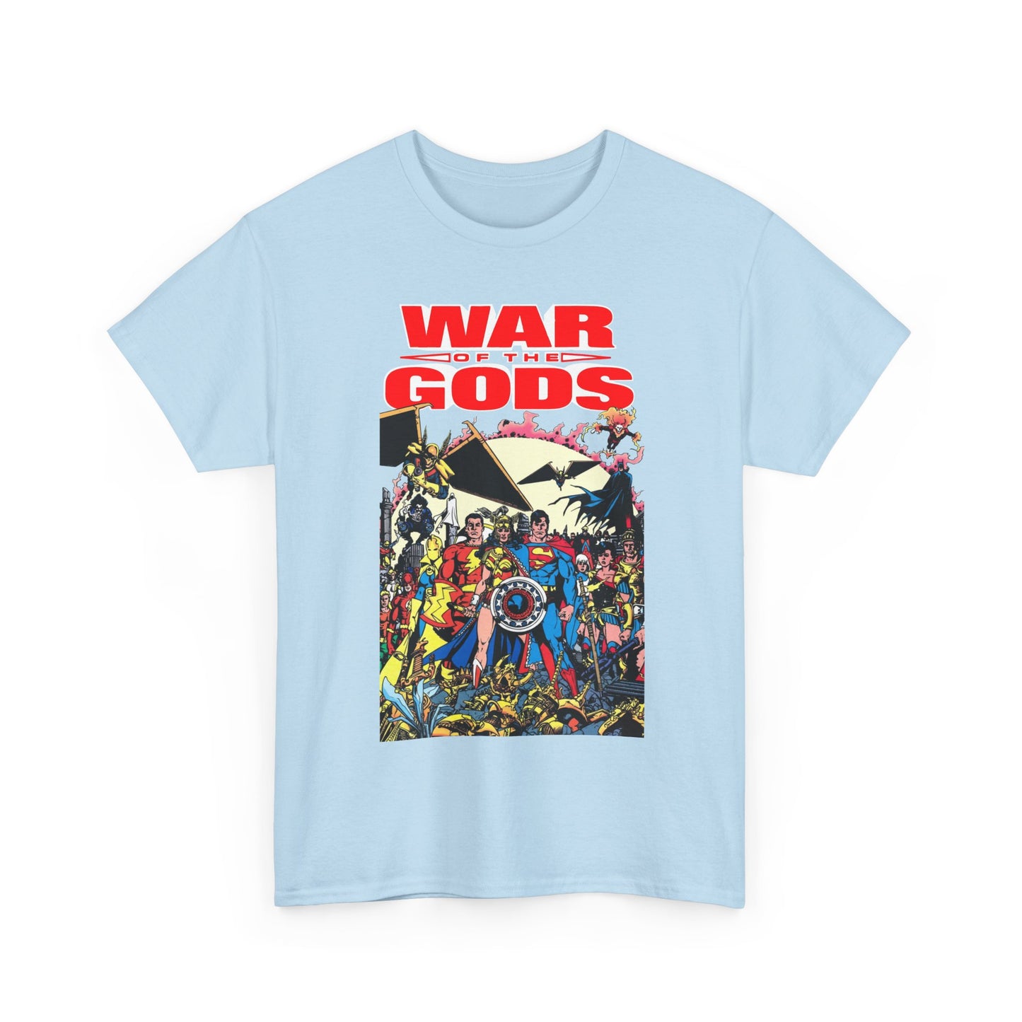War of the Gods T-Shirt - George Perez Art - Wonder Woman Story - Superman, Captain Marvel, Hawkman, Firestorm, Dr Fate, Troia, Lobo, Batman - DC Comics