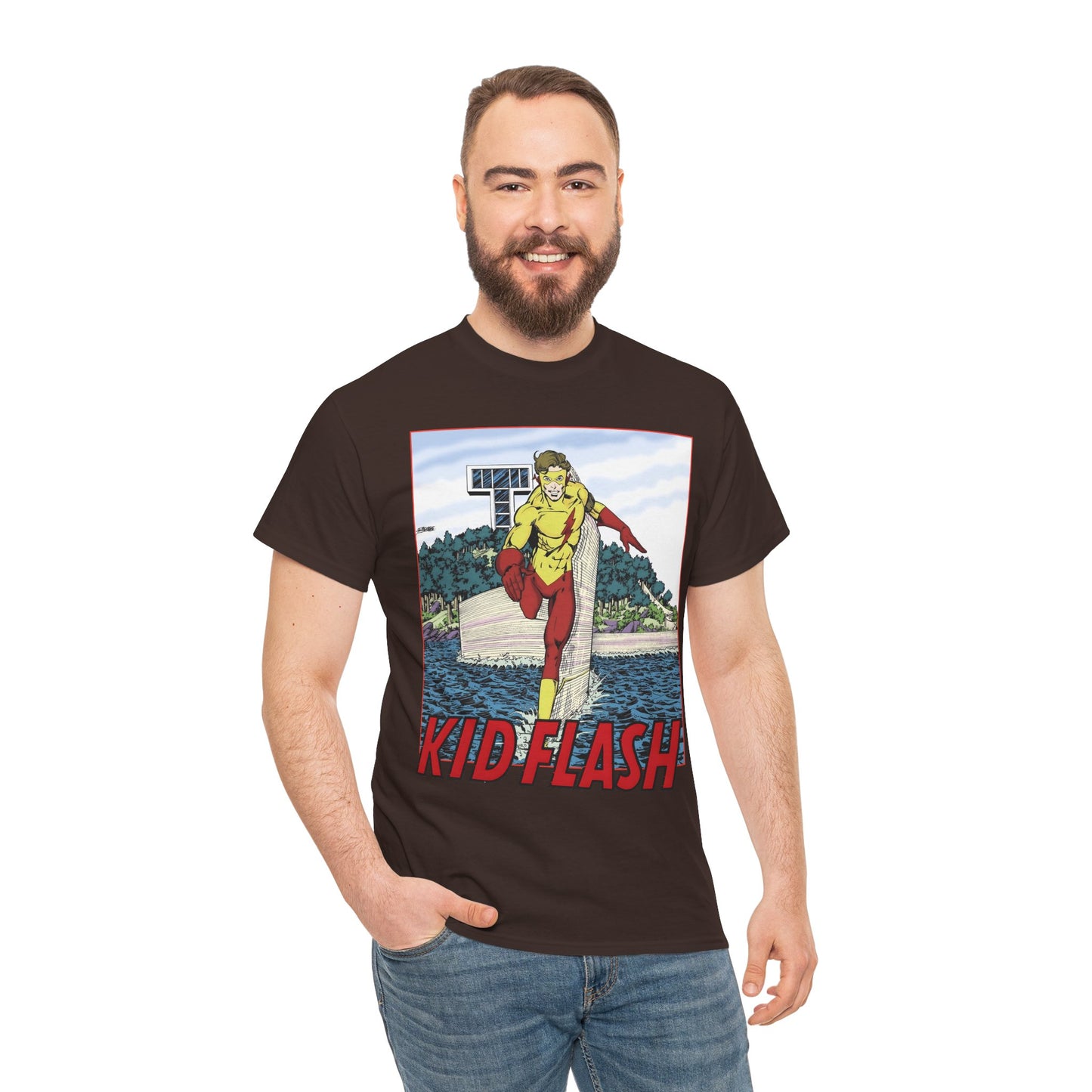 Kid Flash T-Shirt - George Perez Art - Wally West - New Teen Titans Member - Titans Tower - Future Flash - DC Comics