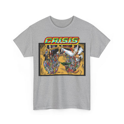Crisis on Infinite Earths T-Shirt - George Perez & Jerry Ordway Art - The Monitor's Satellite - DC Comics