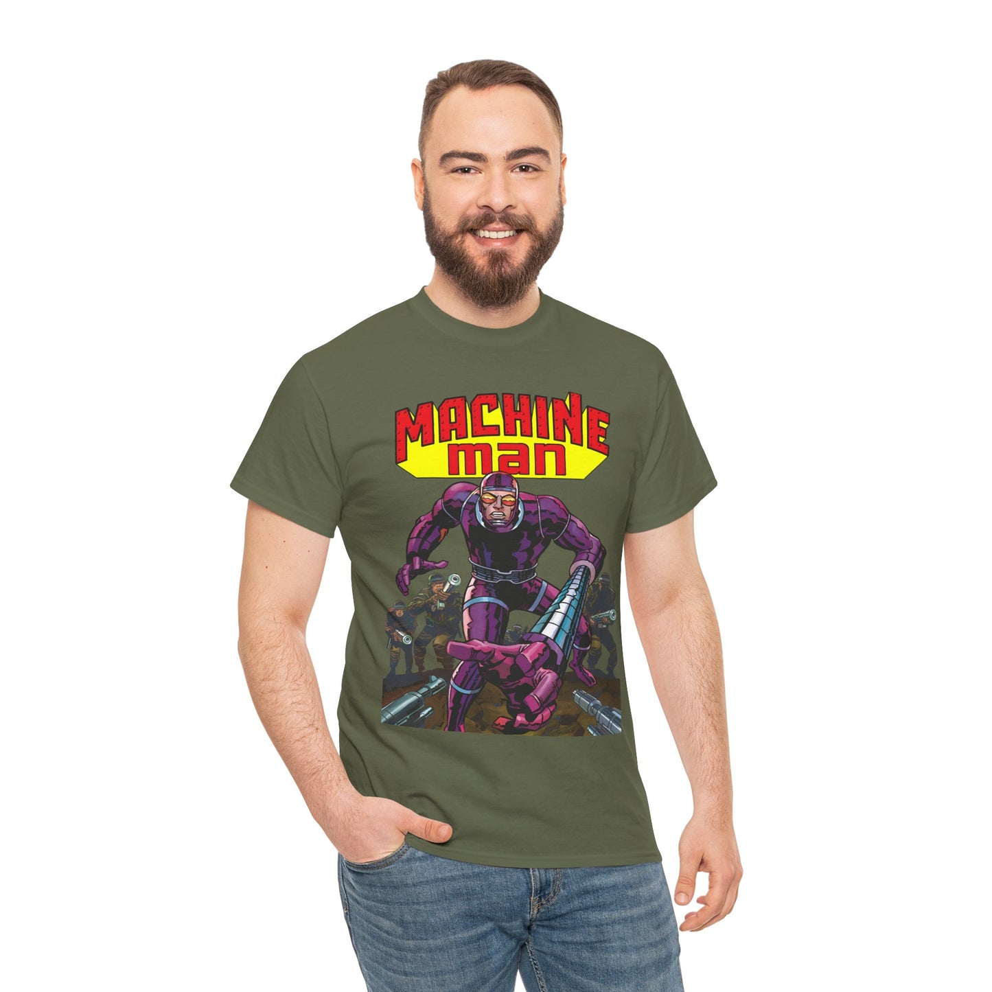 Machine Man T-Shirt - Jack Kirby Creation - Popular 1970s Hero - Marvel Comics