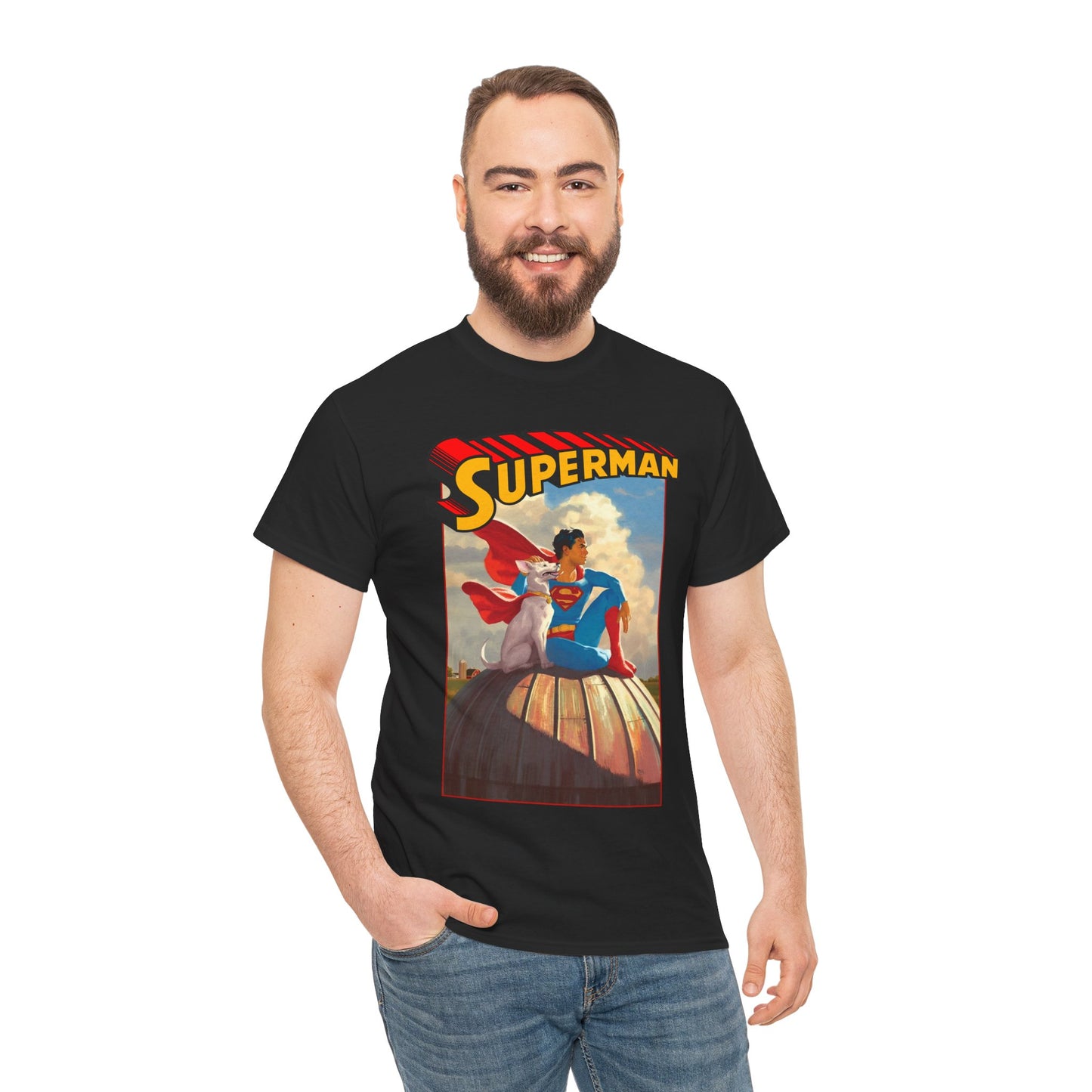 Superman & Krypto T-Shirt - 2025 Movie - Superdog from Krypton - Man of Steel, Smallville - DC Comics