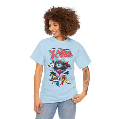 X-Men/X-Factor T-Shirt - Cyclops, Storm, Jean Grey, Iceman, Beast, Wolverine - Marvel Comics - From the Inferno Storyline - Mutant Battle