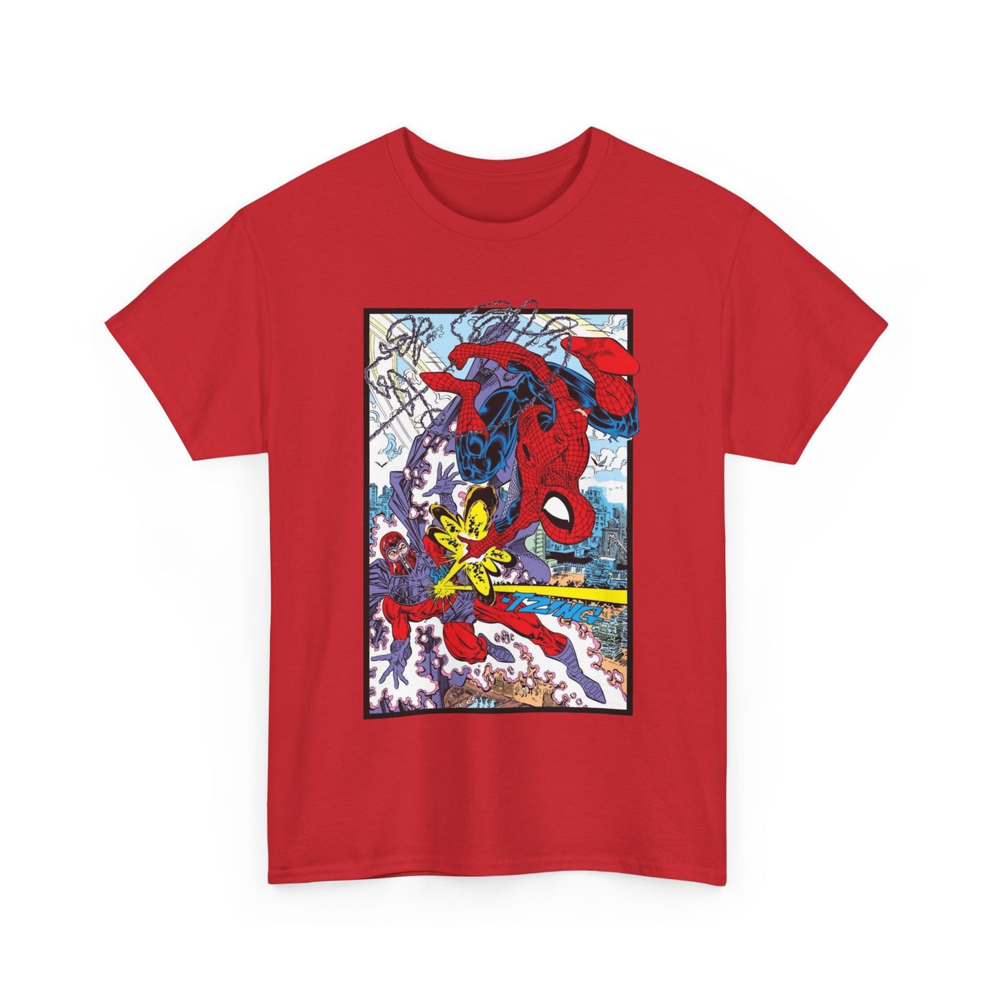 Spider-Man Vs Magneto T-Shirt - Erik Larsen Art - Marvel Comics