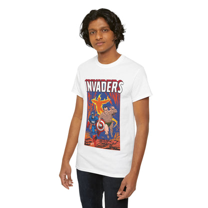 Invaders T-Shirt - John Byrne Art - Captain America, Namor, Human Torch - Marvel Comics Golden Age Characters