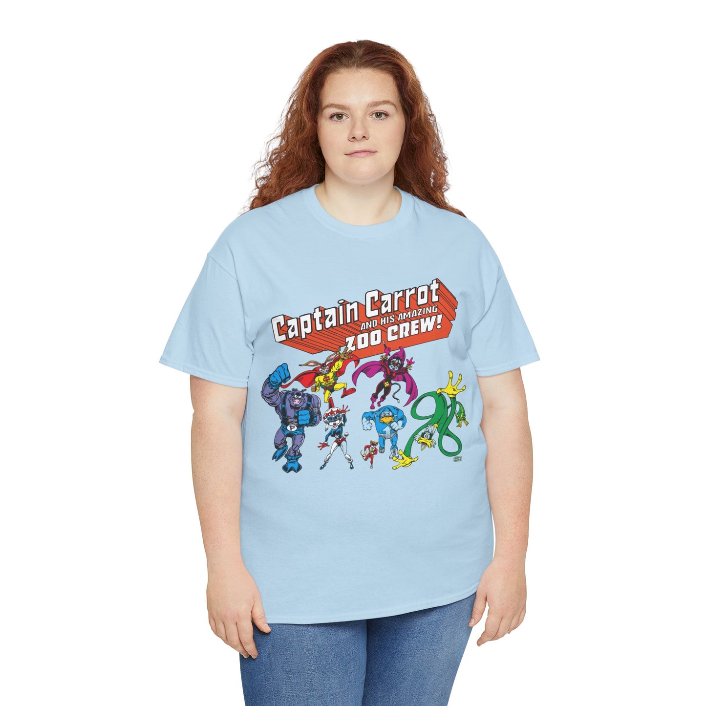 Captain Carrot & the Zoo Crew T-Shirt - 1980s Funny Animal Comic Series - DC Comics
