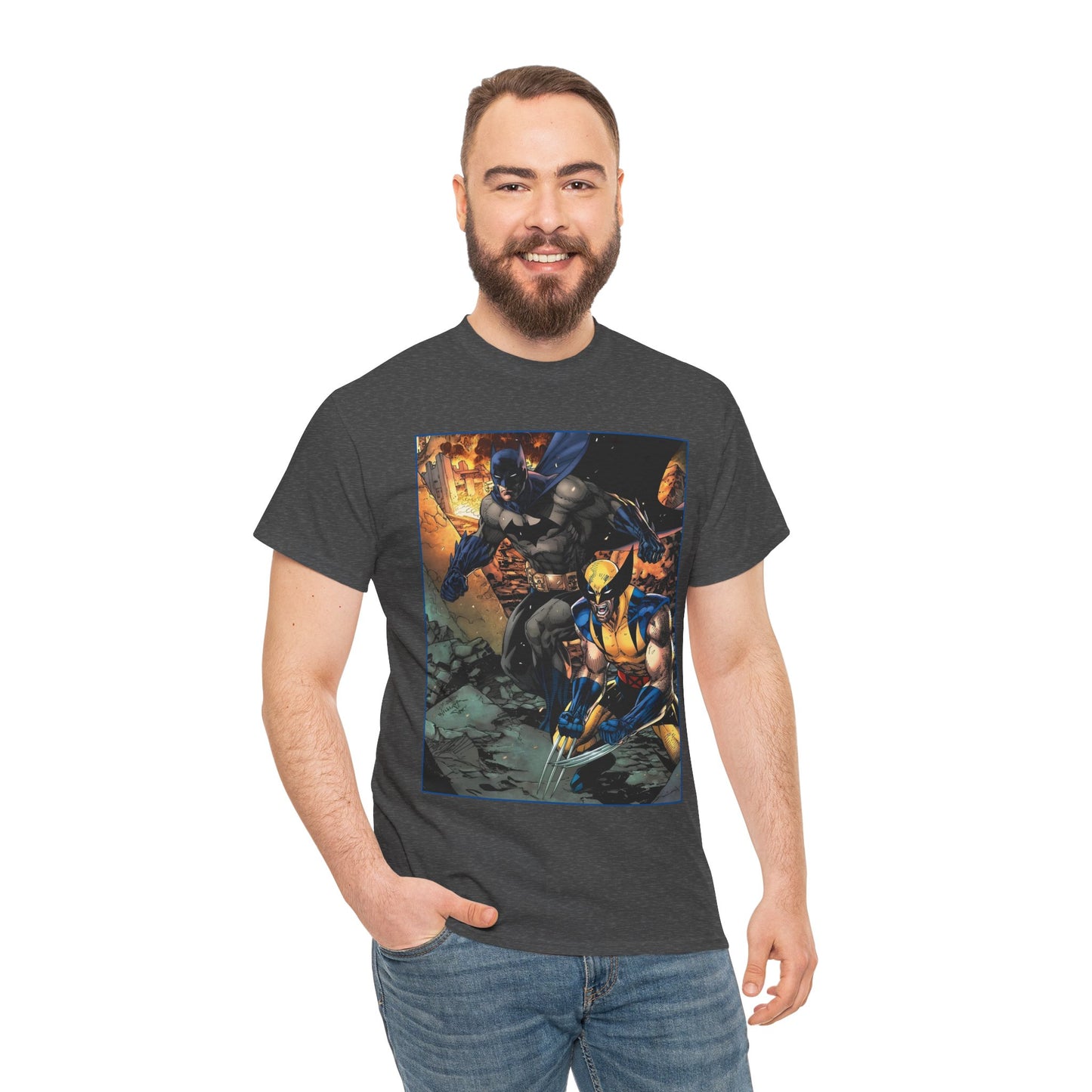 Batman & Wolverine T-Shirt - Jim Lee Art - DC Comics, Marvel Comics