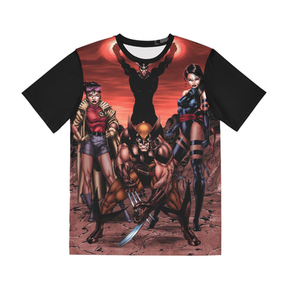 Uncanny X-Men All Over Print Tee (Polyester) - Jim Lee Art - Wolverine, Havok, Psylocke - Marvel Comics (IMPROVED PLACEMENT AND PRINTING TECHNIQUES)