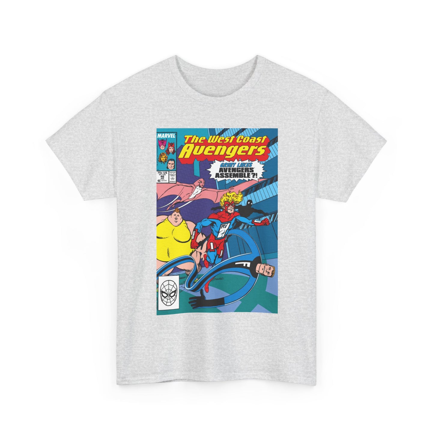 West Coast Avengers #46 T-Shirt - John Byrne Art - Great Lakes Avengers Appearance - Marvel Comics